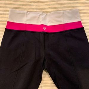 Lululemon Pink & White Groove Pant